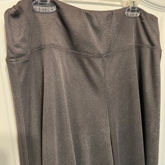 S. Levine Gray & Silver Sparkle Wide Legged Stretch Pants-Loose Fit-Size Large - Picture 2 of 10